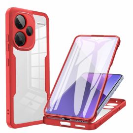 DUAL Doppelseitiges Cover mit Folie Xiaomi Redmi Note 13 Pro+ 5G rot