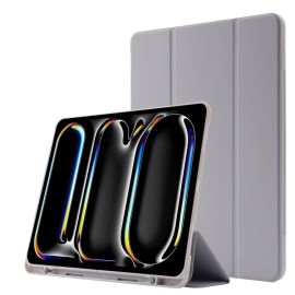 LEATHER Klappdeckel für Apple iPad Pro 13 2024 / M5 2025 grau