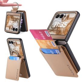 CARD Hülle mit Fächern für Karten Motorola Razr 50 Ultrahellbraun