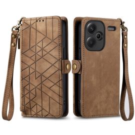GEOM Wallet Case für Xiaomi Redmi Note 13 Pro+ 5G braun