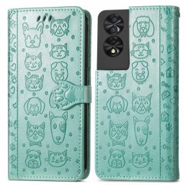 ART ANIMALS Brieftaschenhülle für TCL 40 NXTPAPER 5G grün