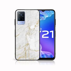 MY ART Silikonhülle Vivo Y21 / Y21s / Y33s WHITE STONE (011)