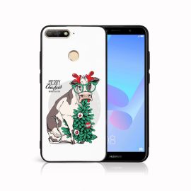 PROTEMIO MY ART Cover mit Weihnachtsdesign Huawei Y6 Prime 2018 MERRY CHRISTMAS (074)