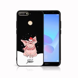 PROTEMIO MY ART Cover mit Weihnachtsdesign Huawei Y6 Prime 2018 LET IT SNOW (075)
