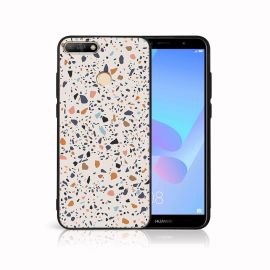PROTEMIO MY ART Schutzhülle für Huawei Y6 Prime 2018 BEIGE TERRAZZO (162)