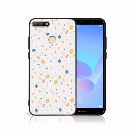 PROTEMIO MY ART Schutzhülle für Huawei Y6 Prime 2018 ORANGE TERRAZZO (165)