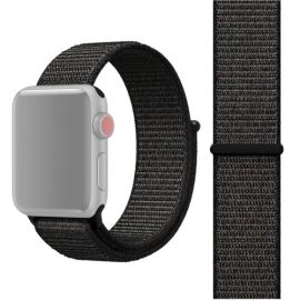 NYLON Armband Apple Watch 7 (45mm) / 6 / SE / 5/4 (44mm) / 3/2/1 (42mm) schwarz