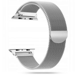 TECH-PROTECT MILANESE Armband Apple Watch Ultra 1 / 2 / 3 (49 mm) / 9 / 8 / 7 (45 mm) / 6 / SE / 5 / 4 (44 mm) / 3 / 2 / 1 (42 mm) Silber