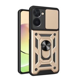 RING CAMERA Cover mit Halter für Realme C33 gold
