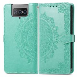 ART Wallet Cover Asus Zenfone 8 Flip (ZS672KS) ORNAMENT grün