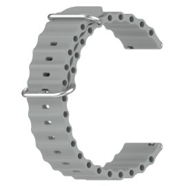 OCEAN Universelles Silikonarmband 22 mm grau