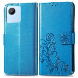 ART FLOWERS Brieftaschenhülle Realme C30 blau