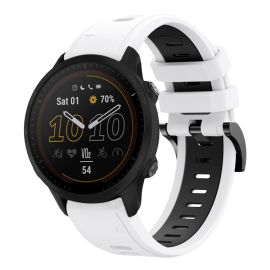 SPORTY Austauschbares Silikonarmband Garmin Forerunner 955 WHITE-BLACK