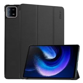 ENKAY LEATHER Flip Case für Xiaomi Pad 6 / Pad 6 Pro schwarz
