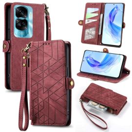 GEOM Wallet Case für Honor 90 Lite 5G rot