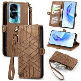 GEOM Wallet Case für Honor 90 Lite 5G braun