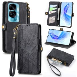 GEOM Wallet Case für Honor 90 Lite 5G schwarz