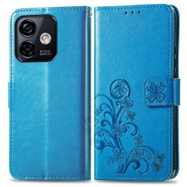 ART FLOWERS Brieftaschenhülle Ulefone Note 16 Pro blau