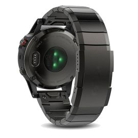 ARMOR QUICK RELEASE Metallarmband für Garmin Fenix E 47mm schwarz