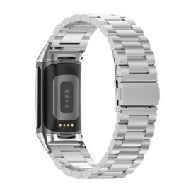 CLASSIC Metallarmband für Fitbit Charge 6 Silber