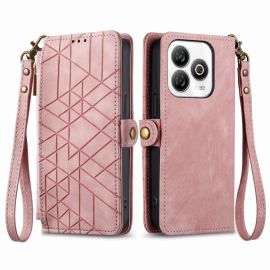 GEOM Wallet Case für ZTE Blade A75 rosa