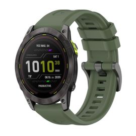 SILICONE Wechselarmband für Garmin Enduro 3 dunkelgrün