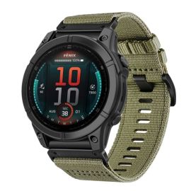 CANVAS Austauschbares Armband für Garmin Fenix E 47mm OLIVE GREEN