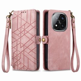 GEOM Wallet Case für Xiaomi Redmi Note 14 Pro 5G / Poco X7 rosa