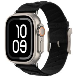TWILL BAND Nylon Armband für Apple Watch 38 / 40 / 41 / Apple Watch 10 / 11 42mm Schwarz