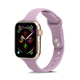 DÜNNES Silikonarmband Apple Watch Ultra 1 / 2 / 3 (49 mm) / 9 / 8 / 7 (45 mm) / 6 / SE / 5 / 4 (44 mm) / 3 / 2 / 1 (42 mm) PURPLE