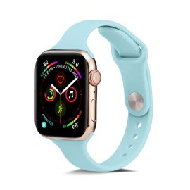 DÜNNES Silikonarmband Apple Watch Ultra 1 / 2 / 3 (49mm) / 9 / 8 / 7 (45mm) / 6 / SE / 5 / 4 (44mm) / 3 / 2 / 1 (42mm) BLUE