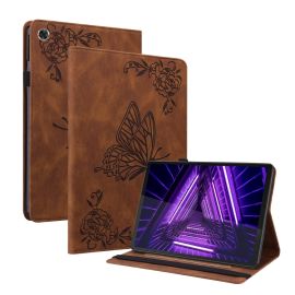 ART Flip-Cover Lenovo Tab M10 Plus (TB-X606F / TB-X606L / ZA5T0081CZ / ZA5V0206CZ) BUTTERFLY braun